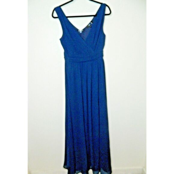 Lulu's Dress Size Small Navy Blue Thoughts of Hue Surplice Maxi Dress - Picture 1 of 8